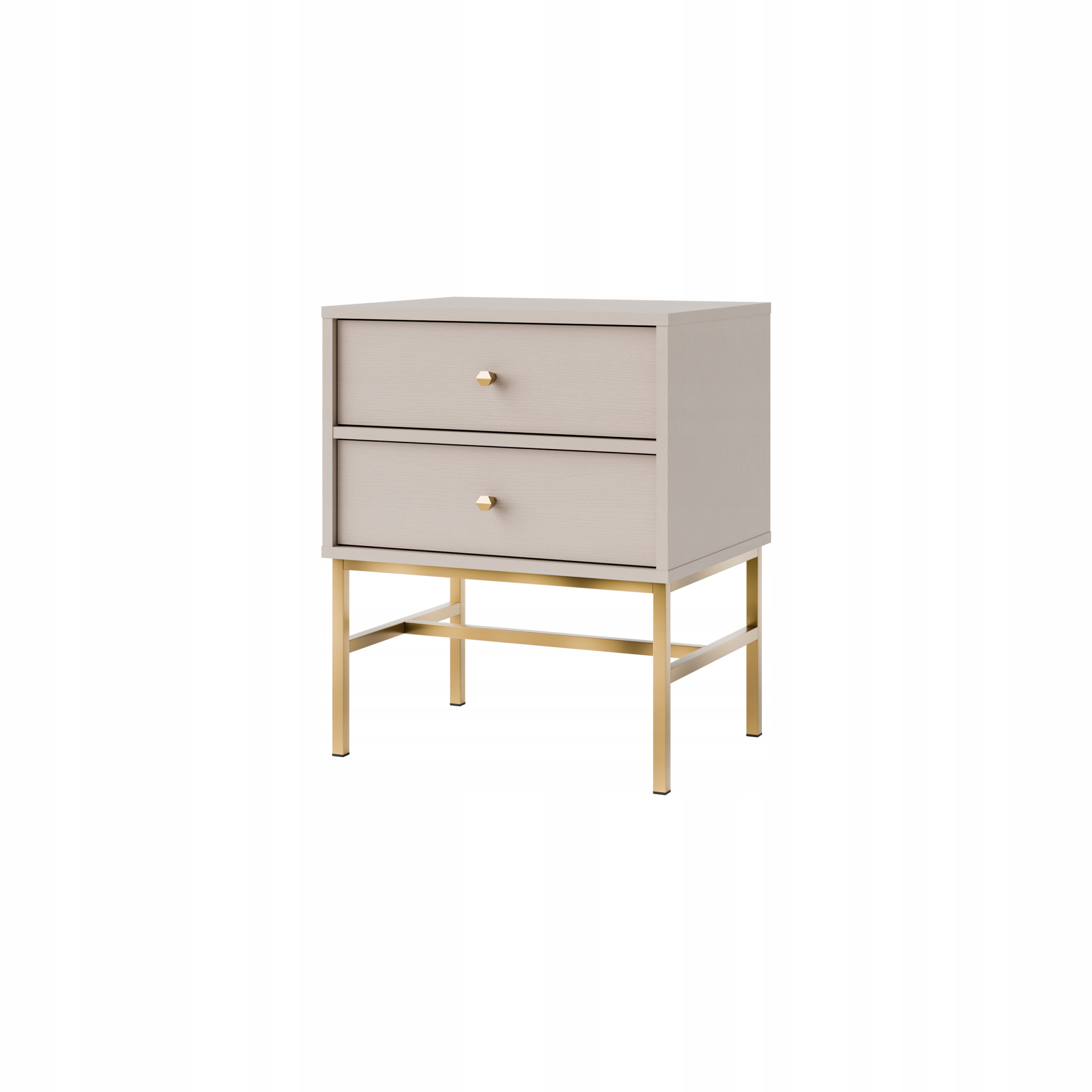 Noční stolek s zásuvkami do ložnice Sakai 3 2S T801 Béžový
