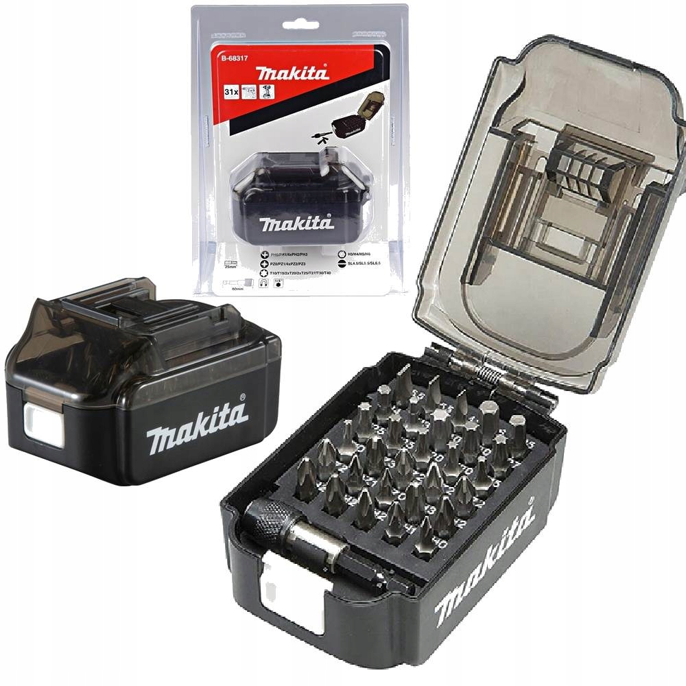 

Makita B-68317 Zestaw bitów grotów 31szt końcówki