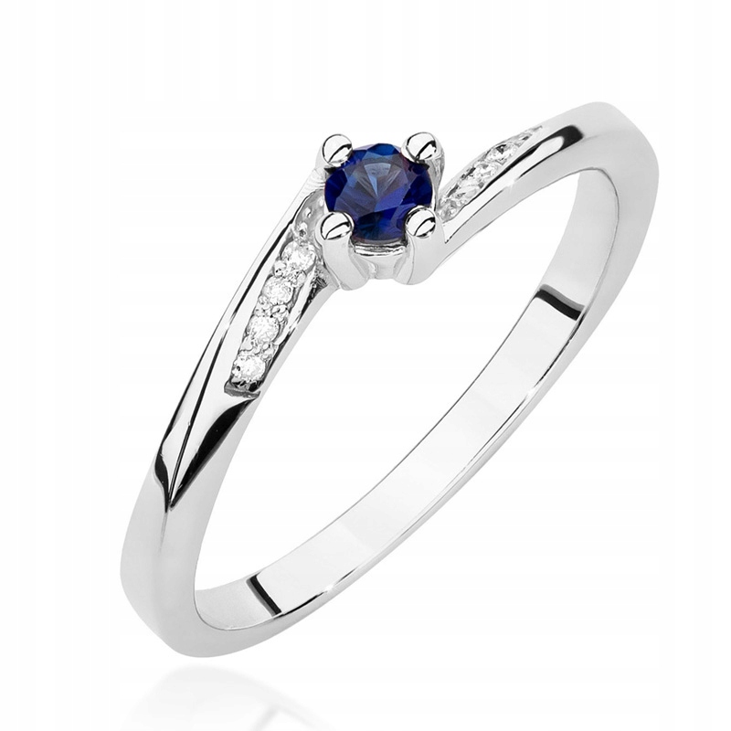 

Pierścionek Złoty Z Szafirem I Brylantami