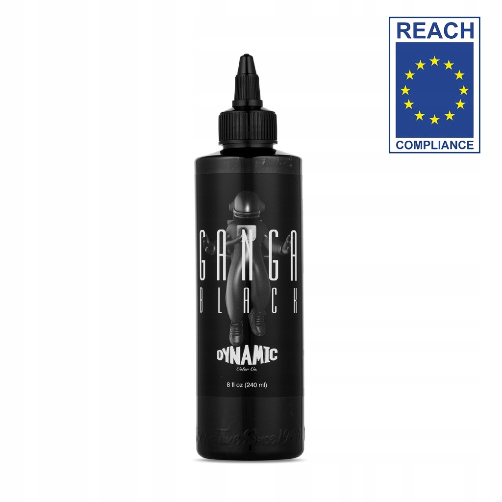 Barva na tetování Dynamic Ganga Black 240 ml Černá Black Ink Reach