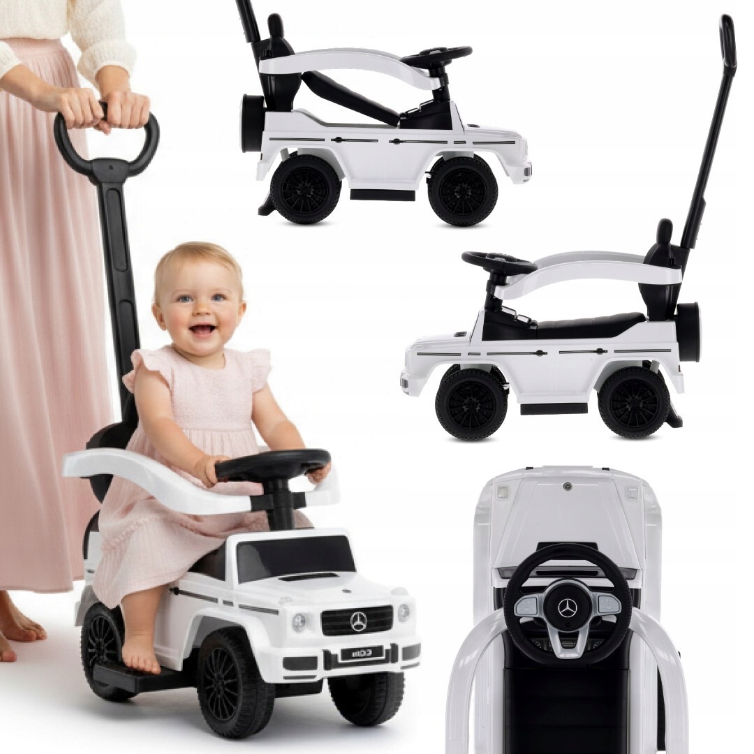 Jeździk Pchacz Chodzik dla dzieci Mercedes Benz G Pchacz Schowek dźwięk
