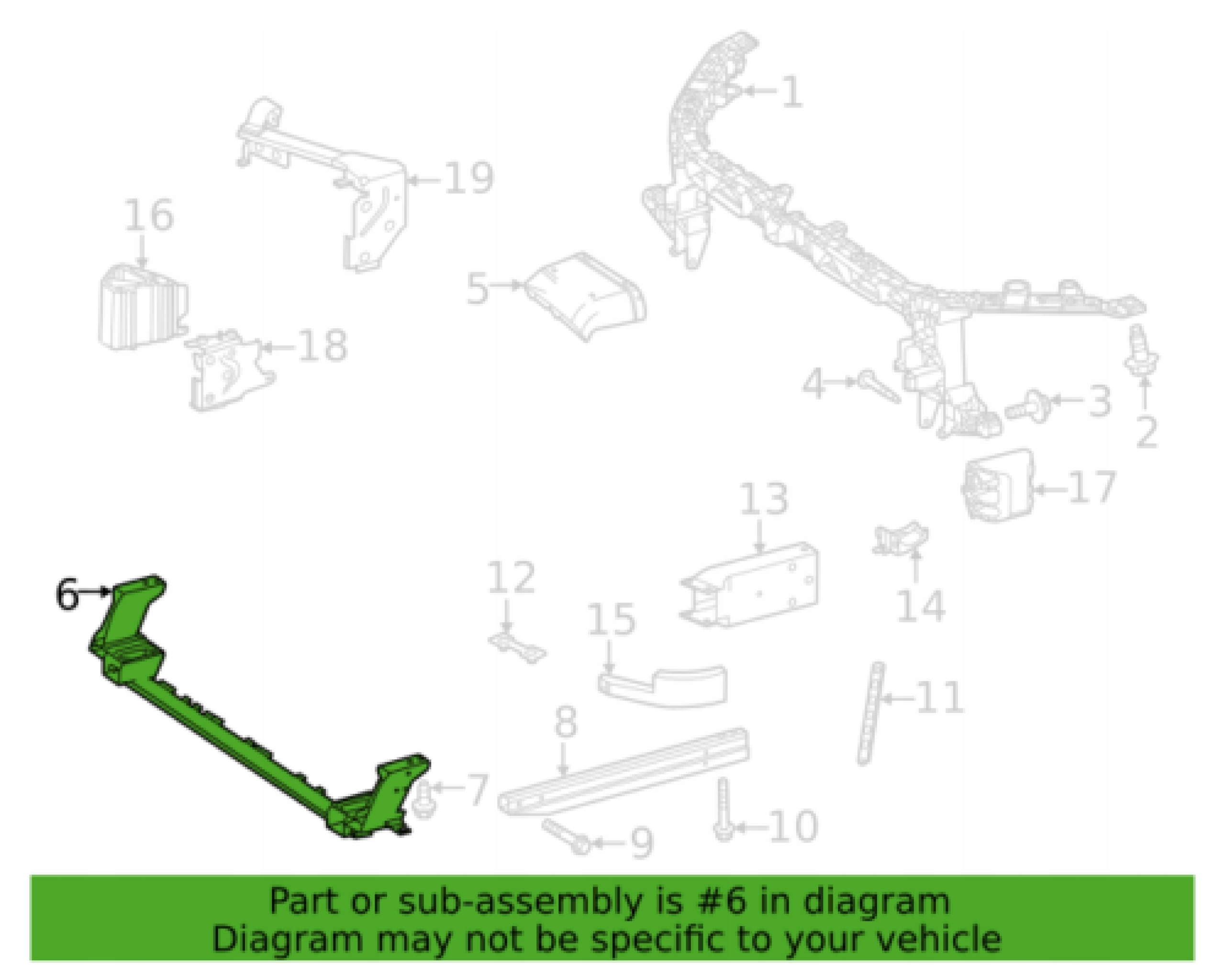 Belka pod chłodnice wzmocnienie MERCEDES A-KLASA W177 B-KLASA W247 CLA W118 Producent części Mertt