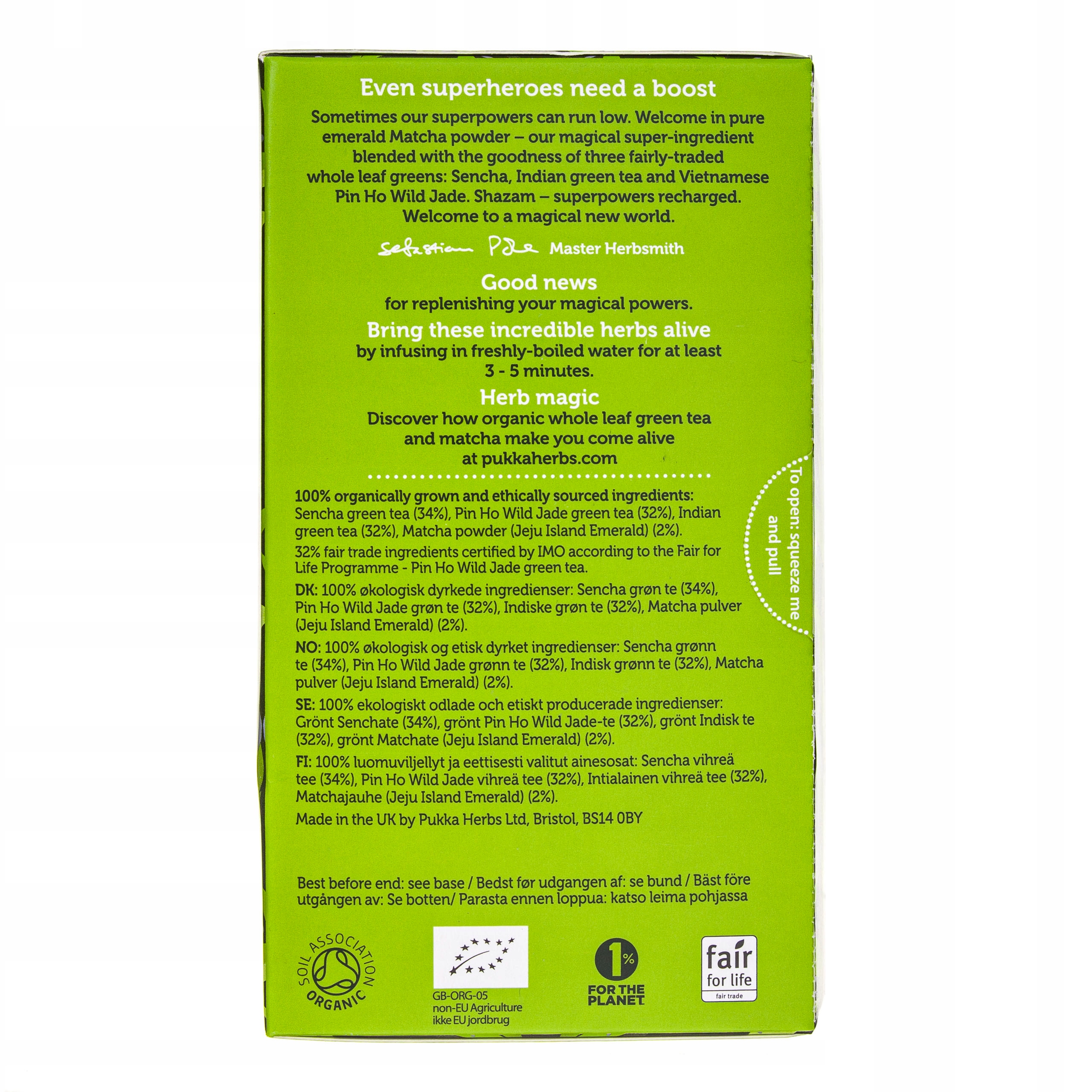 Levně Pukka Čaj s matchou Bio 20 sáčků (sáčky)