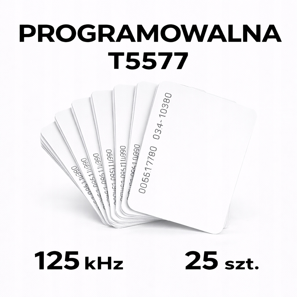 Karta zbliżeniowa Programowalna Rfid 125kHz T5577 Unique Mia EMK1 25 szt.