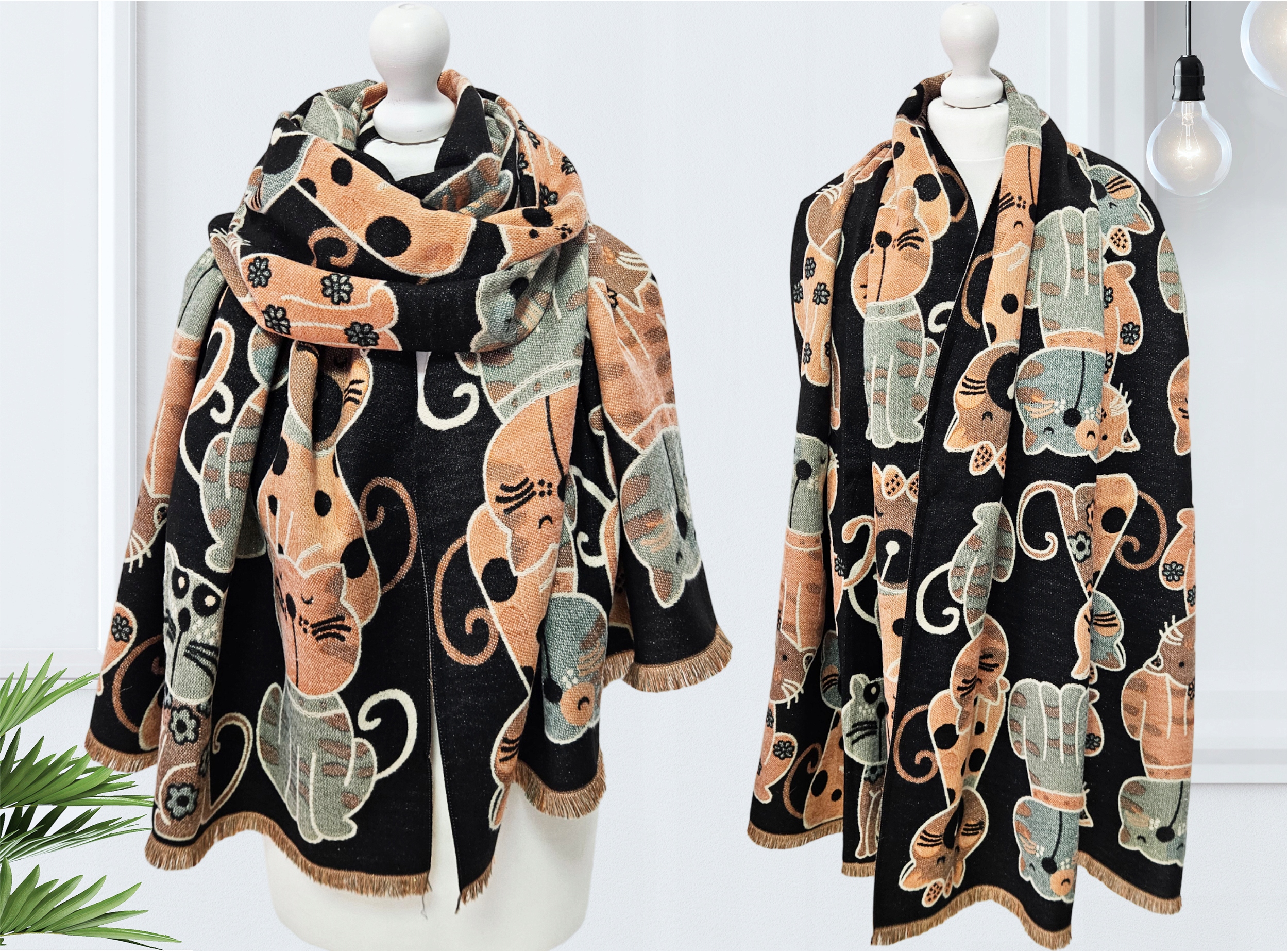 ELEGANCKI CIEPŁY SZAL SZALIK kaszmirowy KASZMIR Marka inna