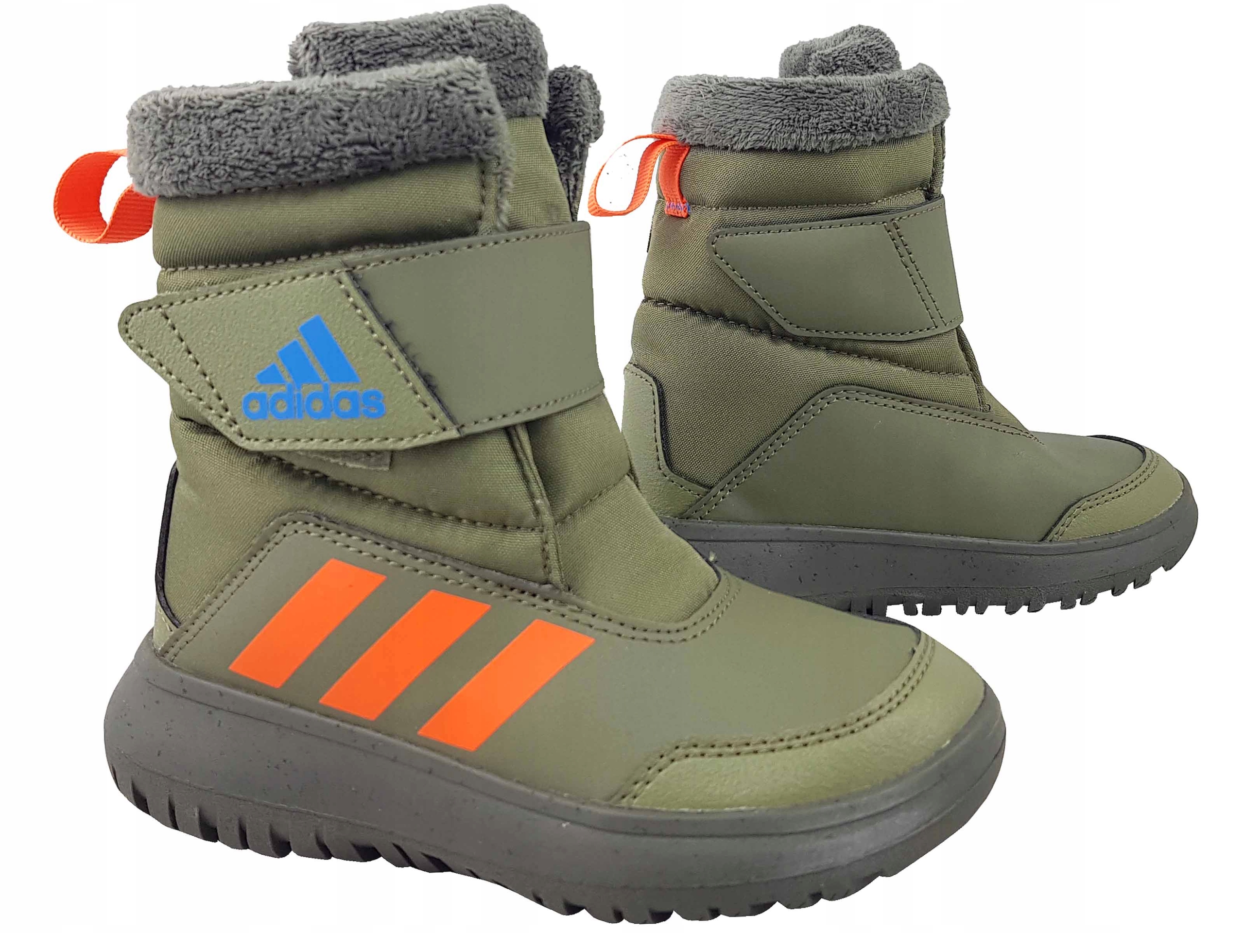 ADIDAS WINTERPLAY GZ6797 BUTY ZIMOWE ŚNIEGOWCE OCIEPLANE ZIELONE RZEP Bohater / Bajka brak