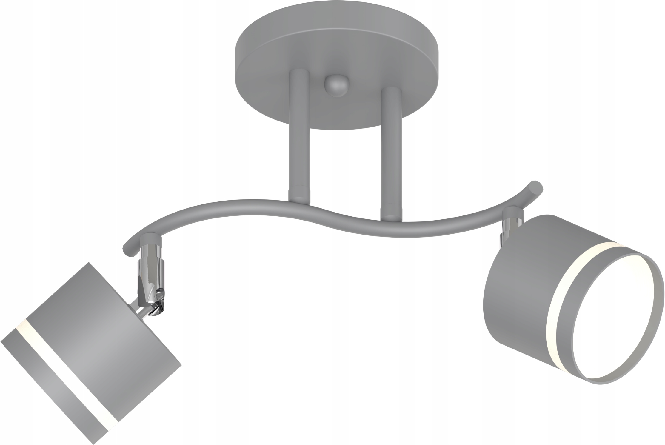 Lampa Sufitowa 2X GX53 Szara Chrom Nowoczesna Regulowanavargo DL1285