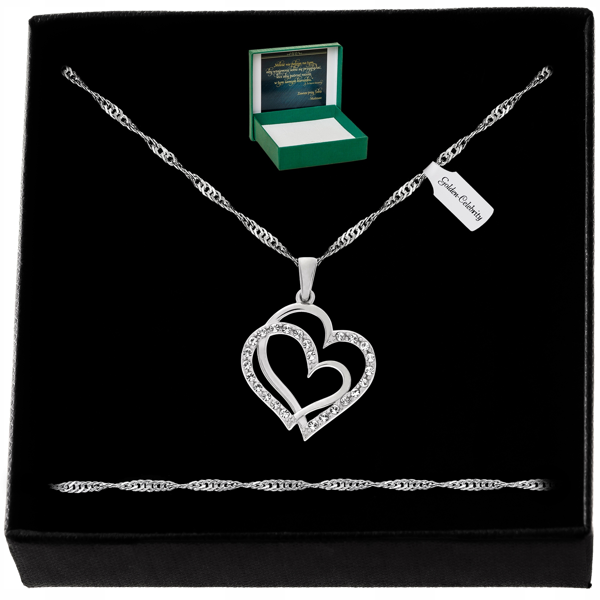 

Naszyjnik Serce Z Cyrkoniami Srebro 925