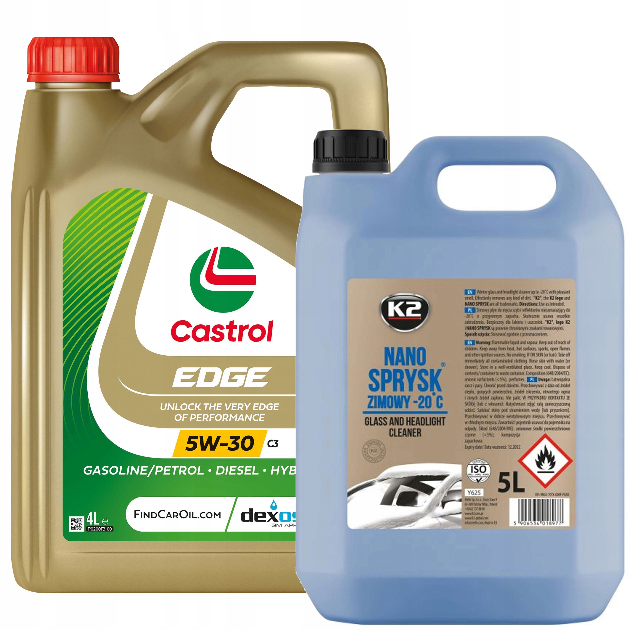 Olej Castrol Edge 5W-30 C3 Pc 4L K2 Tekutina do ostrekovačov Zimná