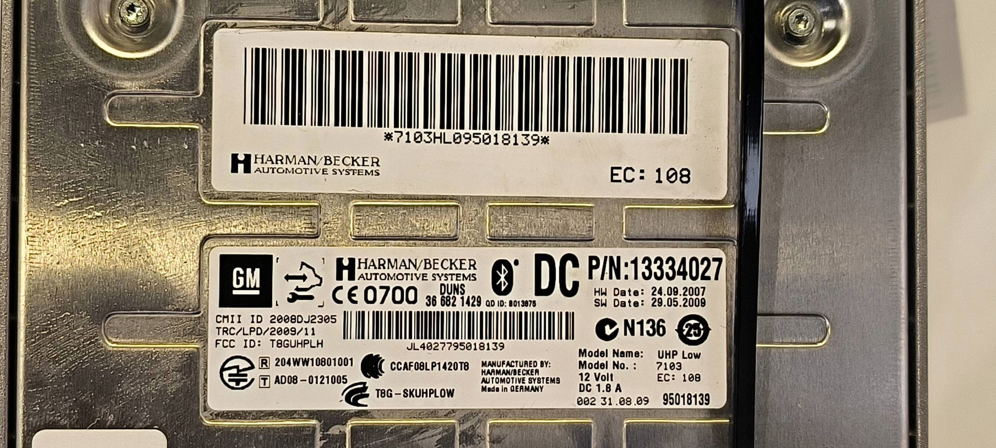 module 13334027 OPEL INSIGNIA A