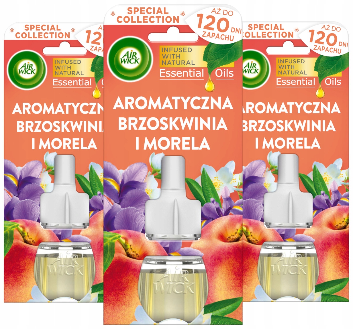 Levně Sada Air Wick Elektrický osvěžovač Mango Broskev náplň 3 x 19 ml