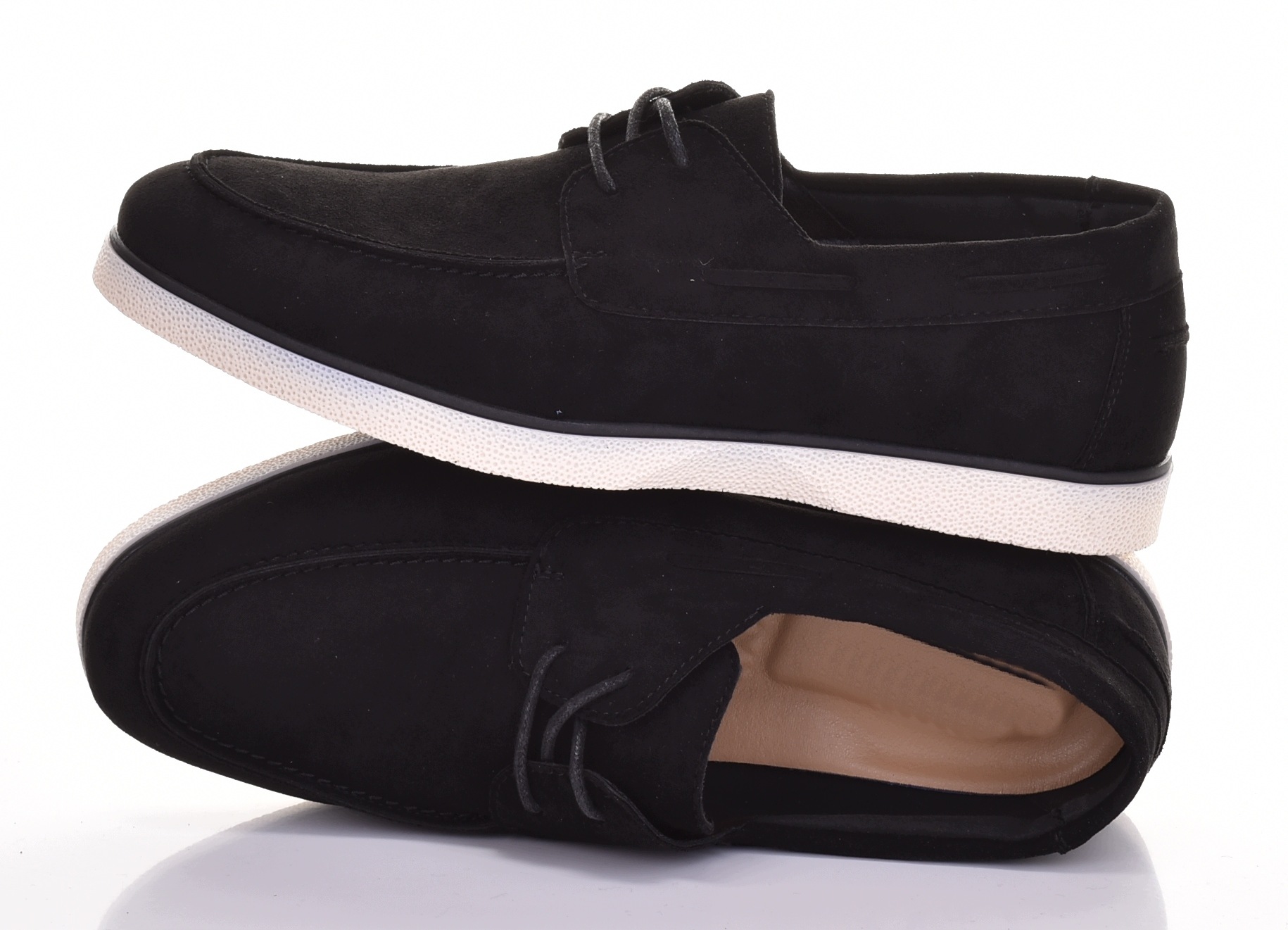 Pánské Mokasíny Elegantní Ekosemiš Pohodlné Nazouvací Casual Černé