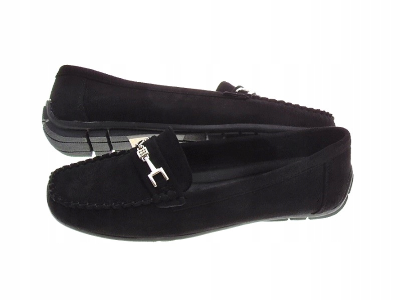 DAMSKIE ZAMSZOWE MOKASYNY Black r.40 Rozmiar 40