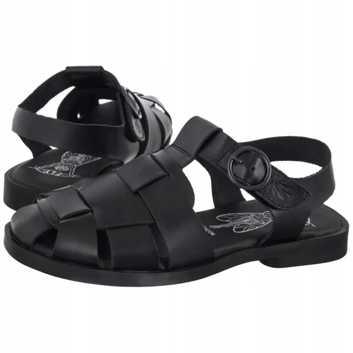 Kožené dámské sandály Fly London Black P145437000 Černé