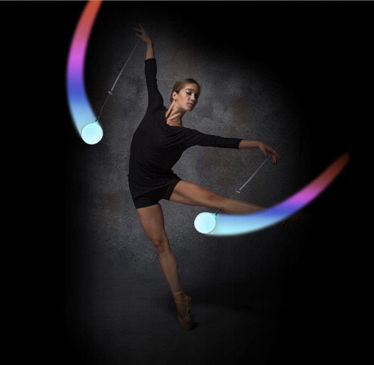 ŚWIECĄCE KULE LIGHT POI WIELOBARWNE LED x2 Marka inna