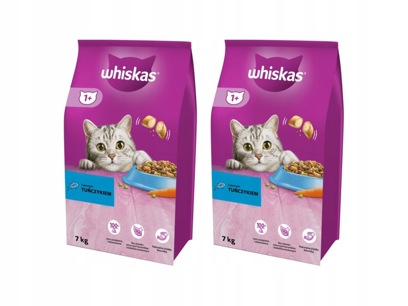 Karma dla kota Whiskas z Pysznym tuńczykiem 2 x 7 kg