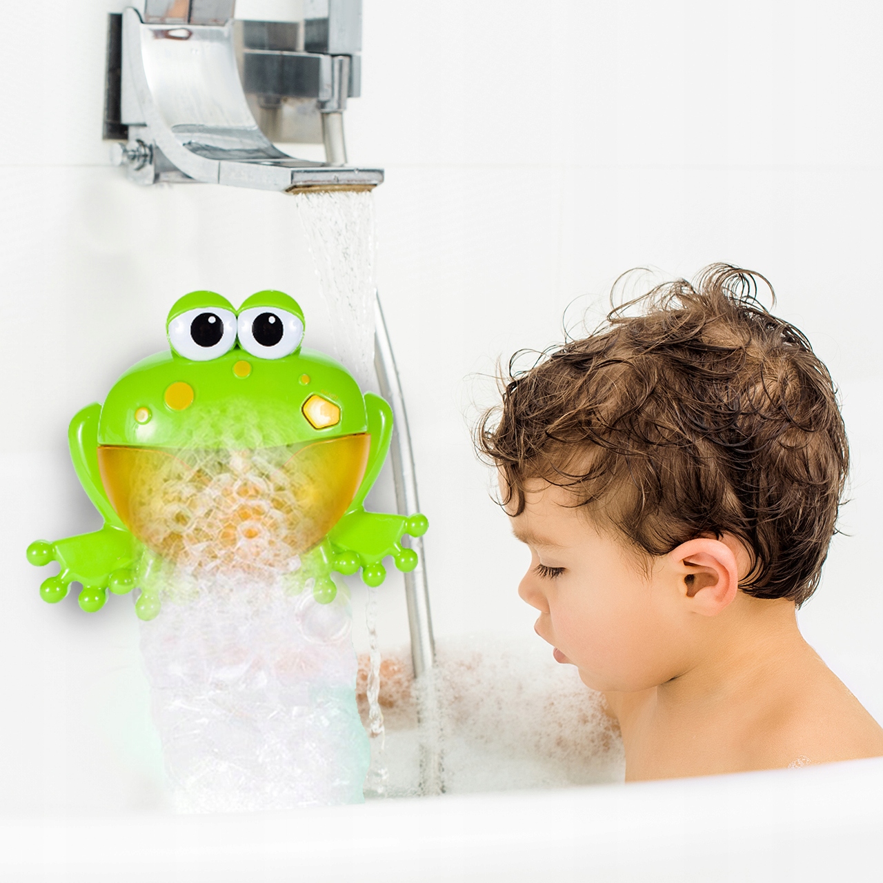 ŻABA BĄBELKOWA DO ROBIENIA PIANY KĄPIELI WANNY WODY Z MELODYJKAMI ZABAWKA Wiek dziecka 18 m +
