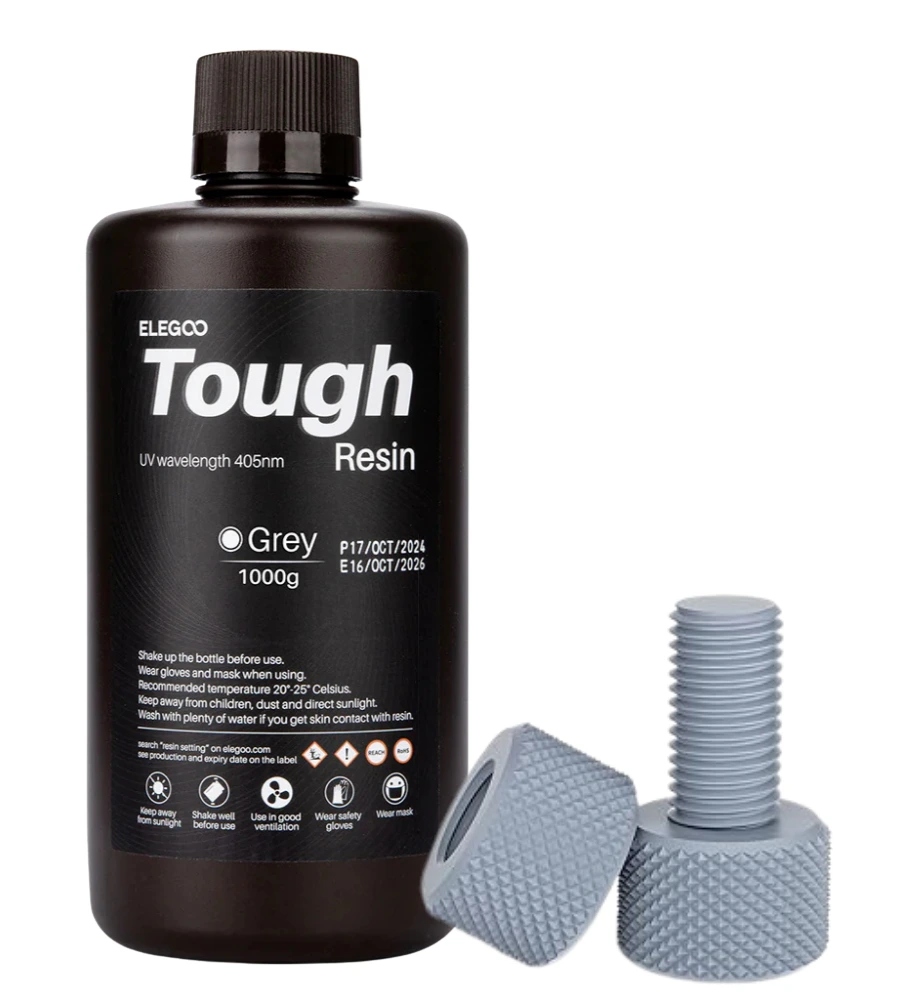 Żywica Uv Elegoo Tough Grey Szary Odporna 1kg 1l Do Drukarki 3D