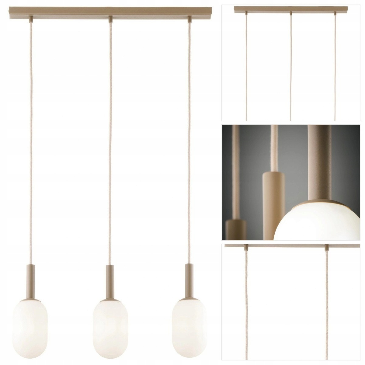 Závěsná béžová lampa Pluum moderní nad jídelní stůl Sigma Lighting
