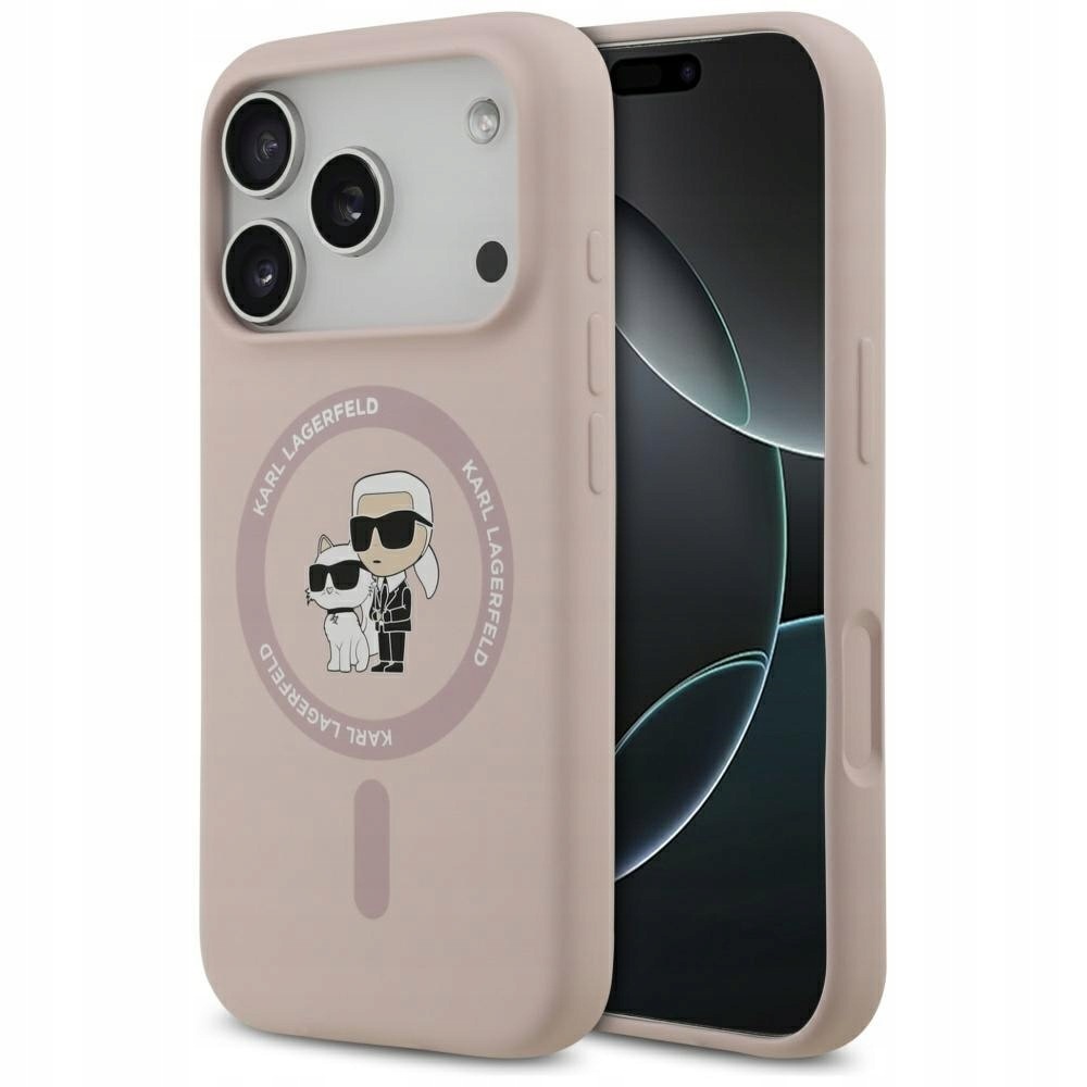 Etui Karl Lagerfeld Silicone Karl&Choupette Ring MagSafe do iPhone 17 P