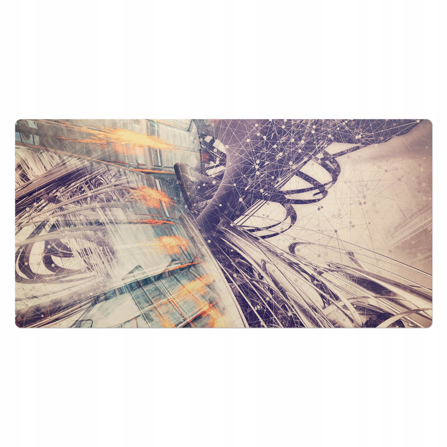 Ochranná podložka na pracovní desku s módním potiskem Geometrická síť forem 100 x 50 cm