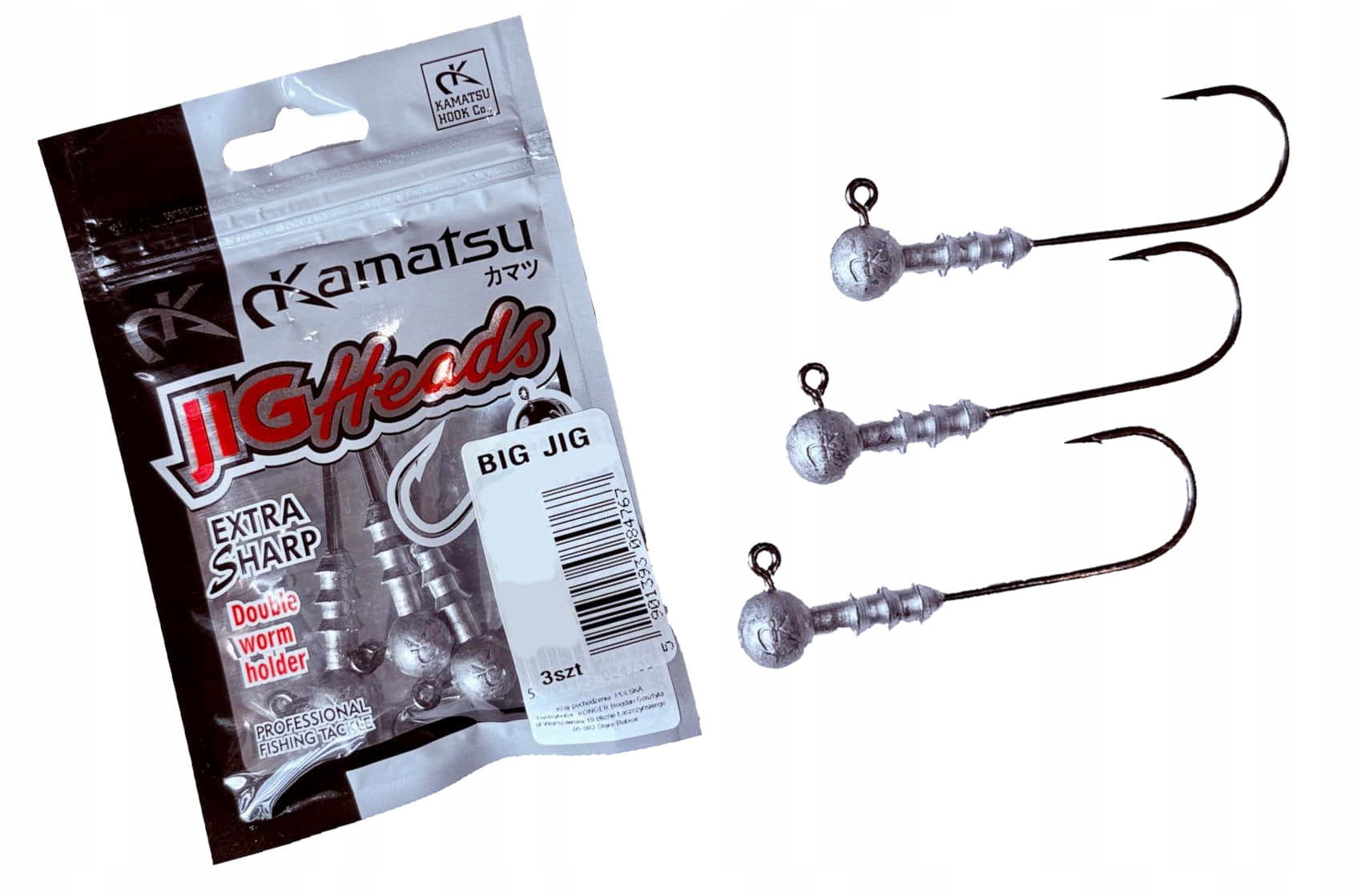 Główka Jigowa Kamatsu Big Jig 3szt 8/0 20gr Mocna Główka Na Duże Ryby