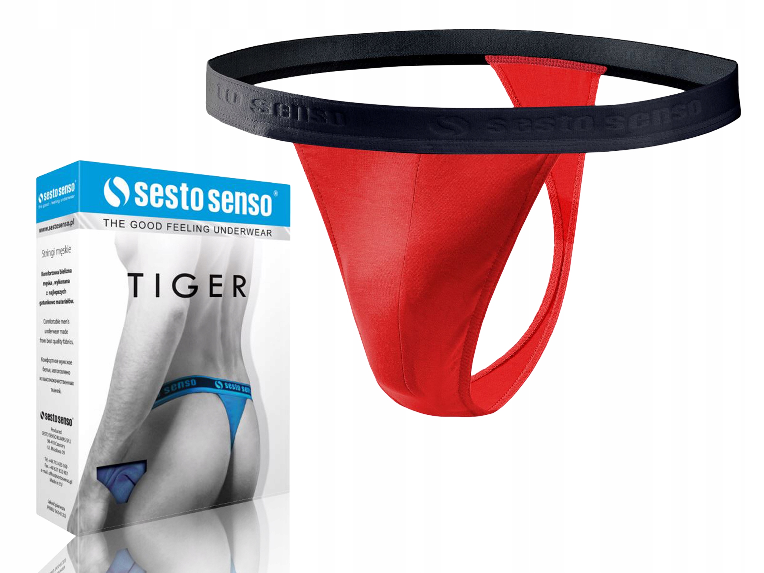 

Sesto Senso Stringi Tiger męskie, czerwone, M