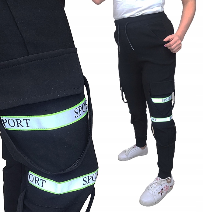 

Cargo damskie spodnie bojówki dresy joggery S/m