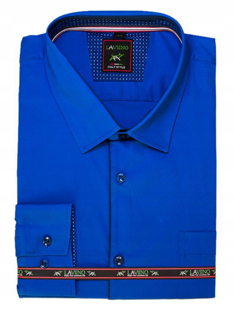 

47/48 Duża koszula męska chabrowa niebieska 3XL/4X