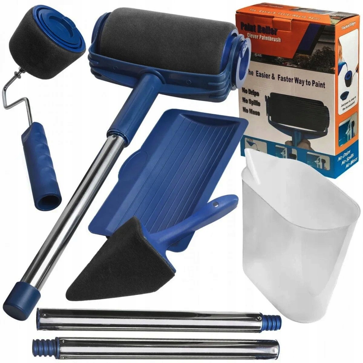 WAŁEK DO MALOWANIA NIEKAPIĄCY ZESTAW MALARSKI 4w1 Stan opakowania oryginalne