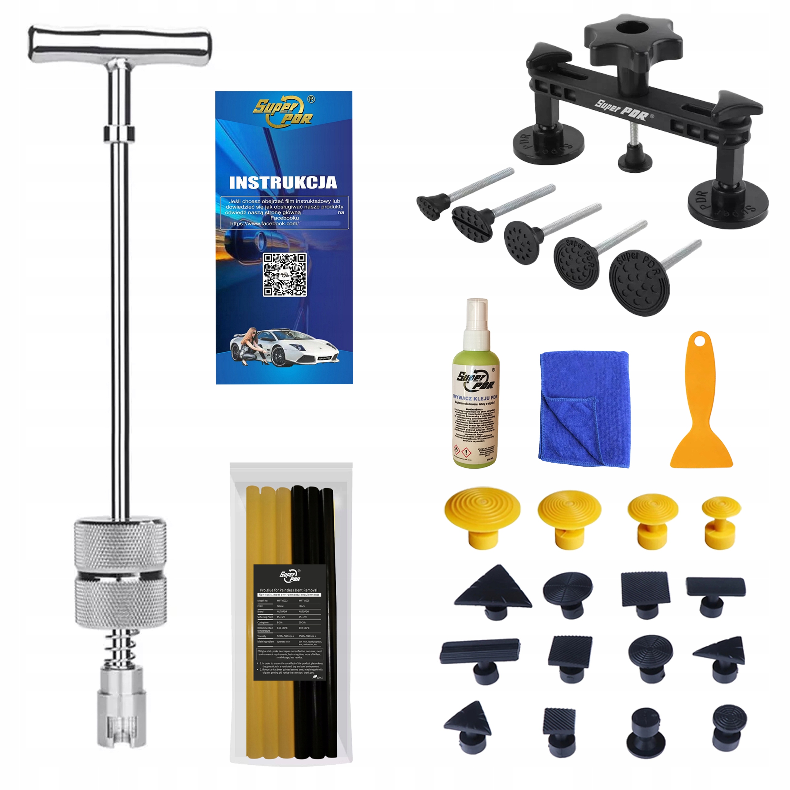 Odstraňování vytahování promáčklin karoserie Sada Pdr