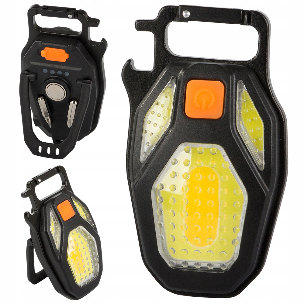 Lampka Led Cob Brelok Otwieracz Magnes Latarka Usb Mini Kieszonkowa Mocna