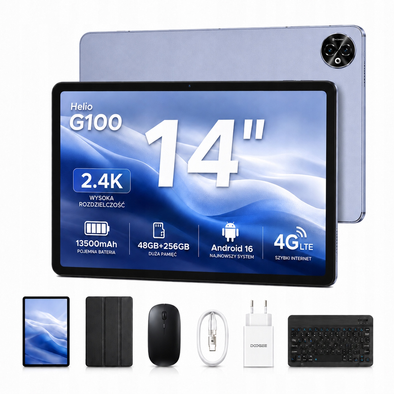Tablet Doogee Tab E3 Max 14" s klávesnicí 13500 mAh 32 Gb 256 Gb Android 16 4 G