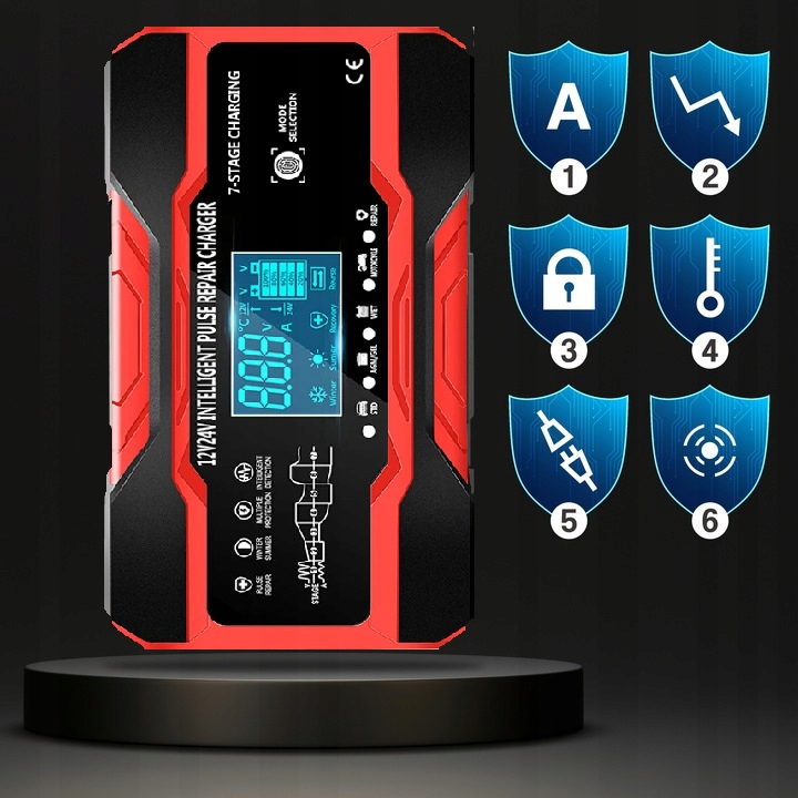 AUTOMATYCZNY INTELIGENTNY PROSTOWNIK ŁADOWARKA AKUMULATORA 12V 10A 24V 5A Marka inna
