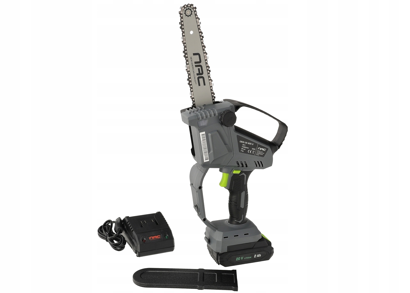 Piła Łańcuchowa Akumulatorowa Nac 20V 20 cm 7,5 m/s Aku 2,0 Ah +Ładowarka