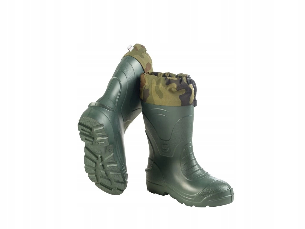 Holínky Camminare Voyager Camo zelené se zateplením, ultralehké 41