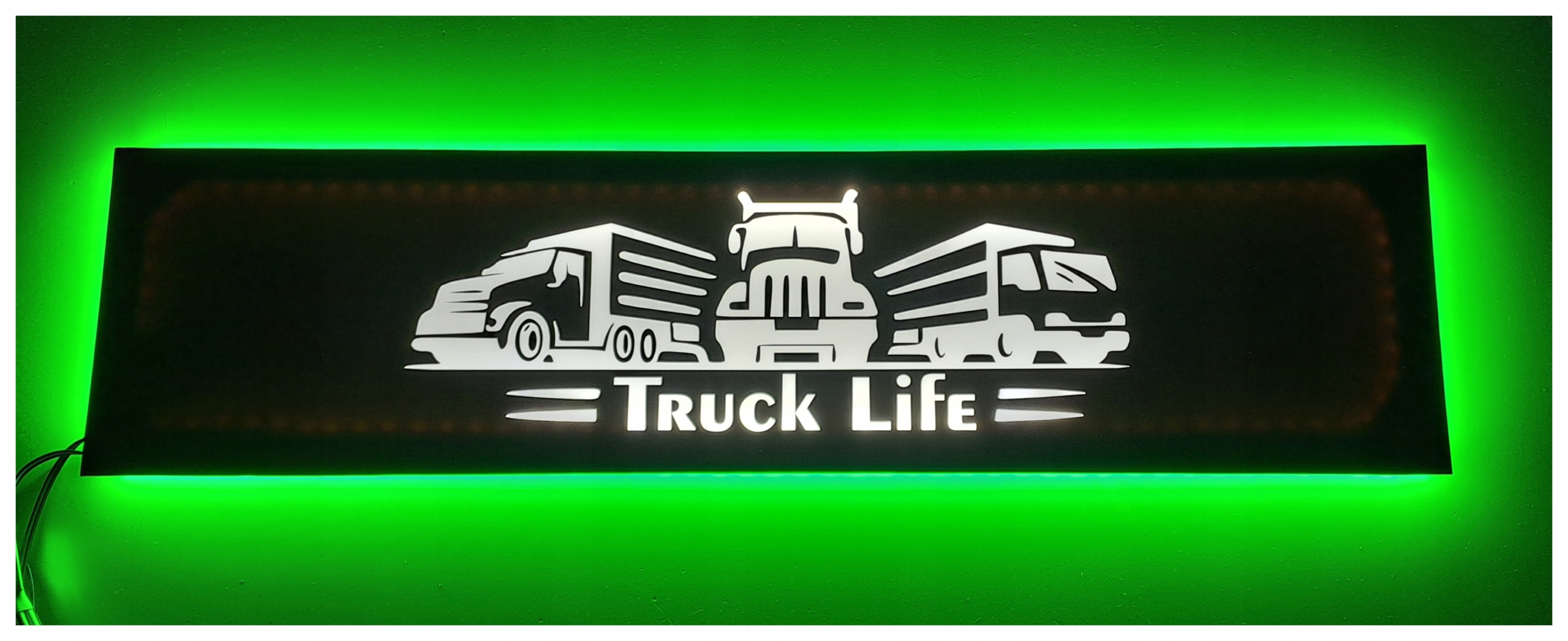 Led tabuľa truck life nad posteľou man daf scania s podsvietením kabíny Tir