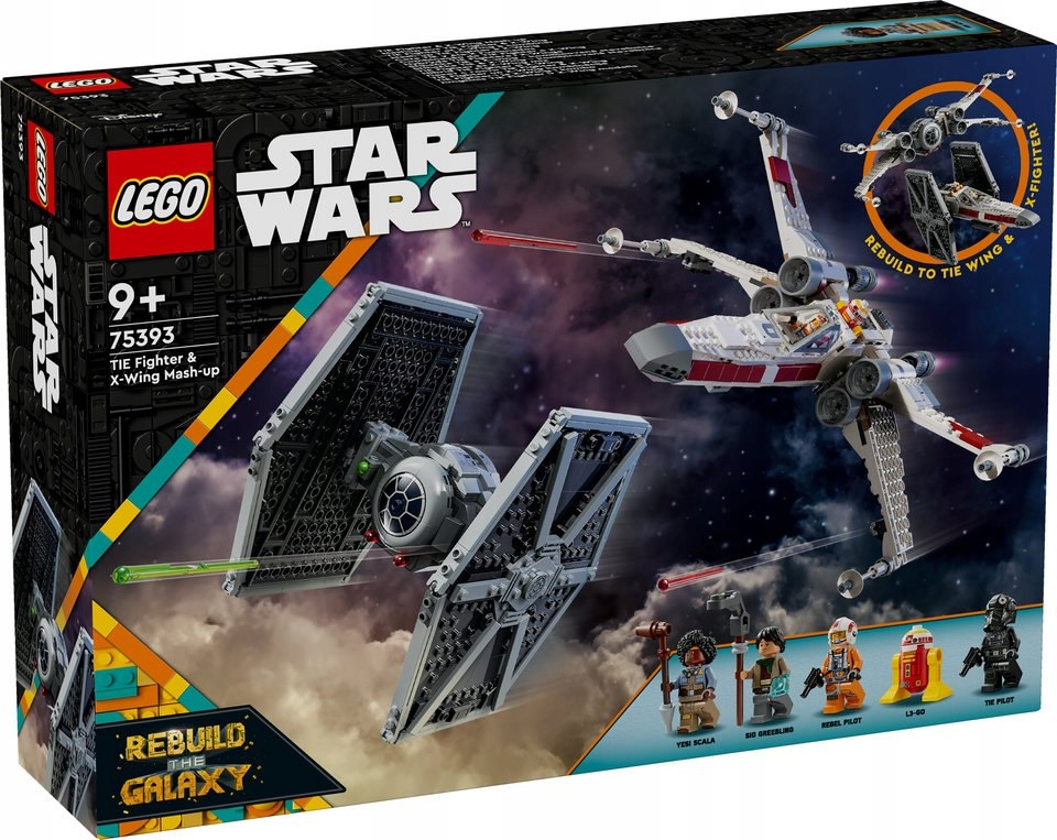 Lego 75393 Hybrid Tie Fightera a X-Winga