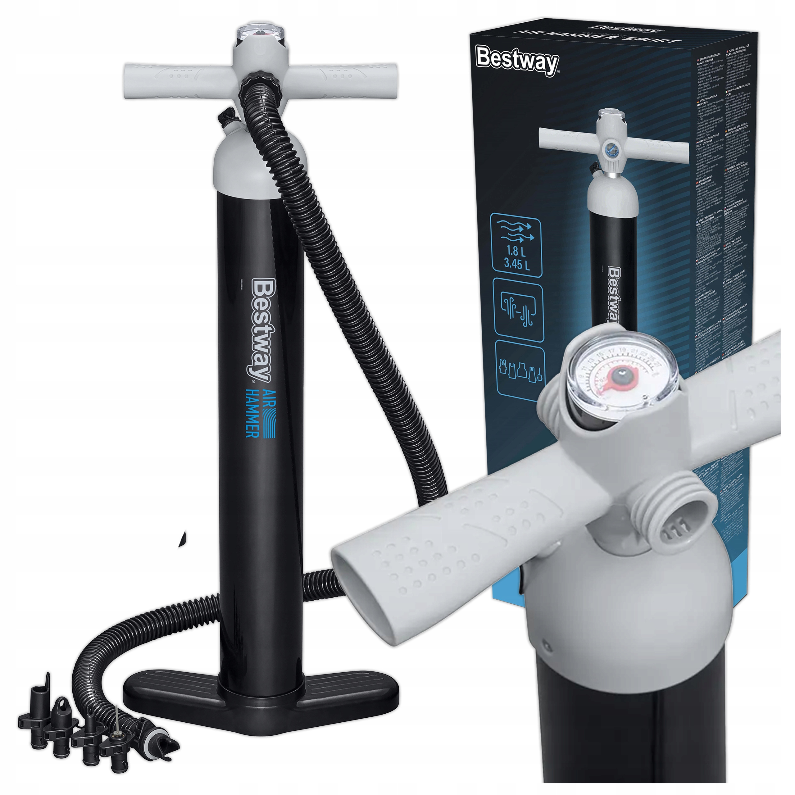 Pumpička Na Matraci, Dvousměrný Manometr Bestway 62227, Pumpa Na Míč