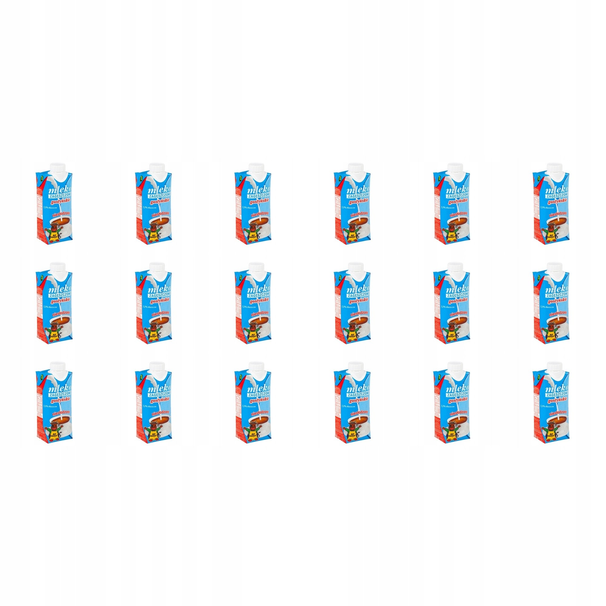 18x 350g Gostyń mleko zagęszczone niesłodzone 7,5% Zgrzewka