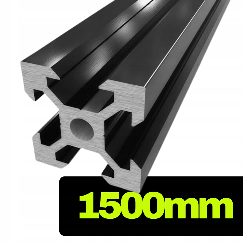Profil aluminiowy konstrukcyjny V-Slot 2020 150 cm Black 20x20 Czarny