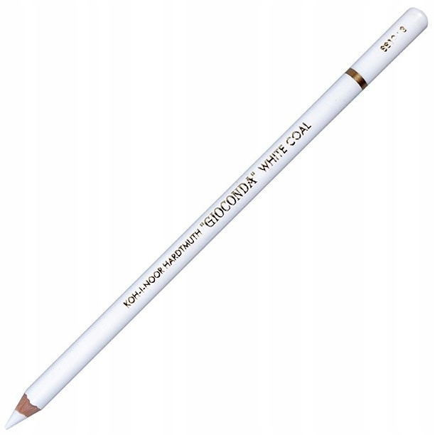 Umělecké uhlí V Dřevě pro kreslení Bílý Soft Gioconda 12 ks