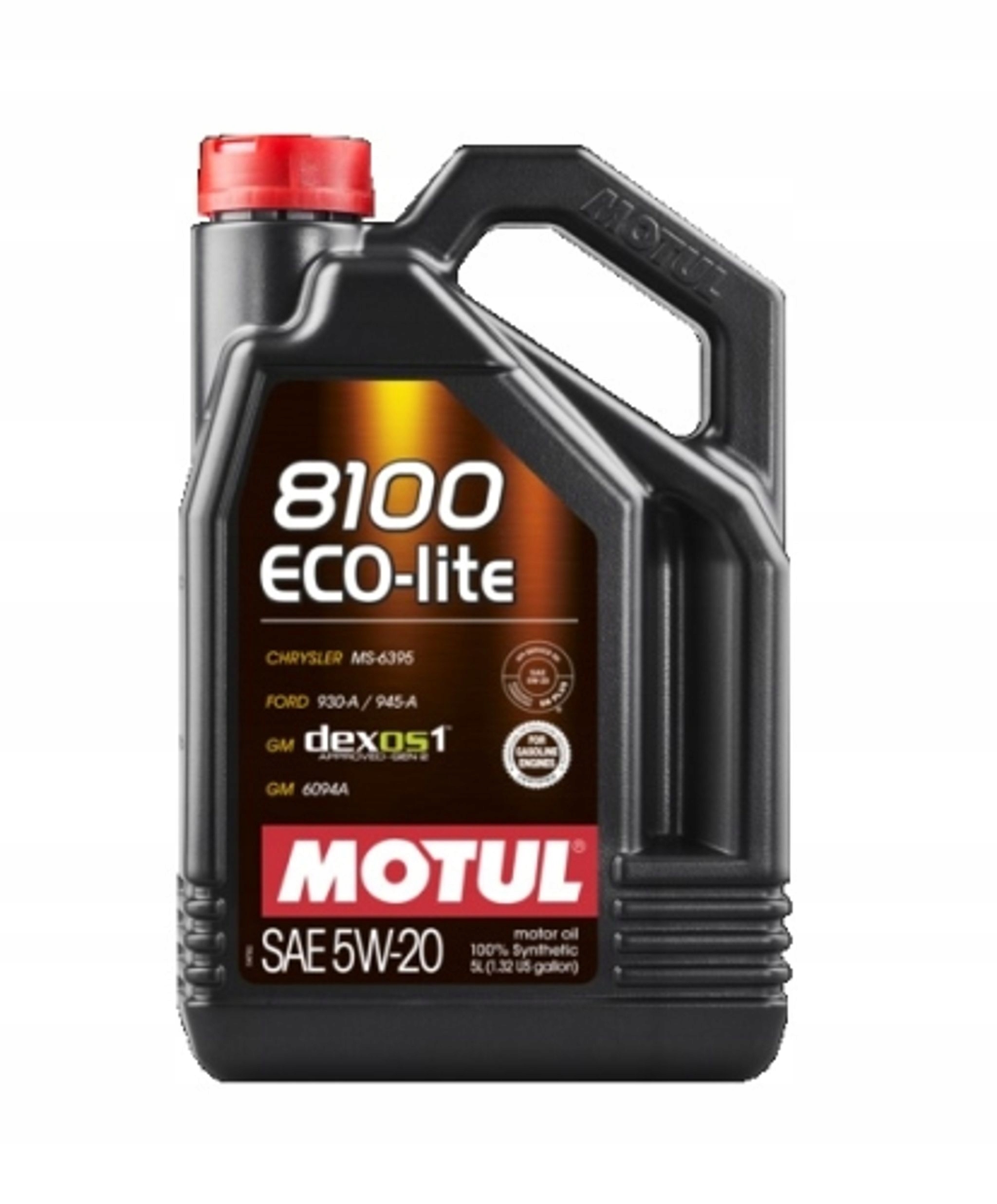 Olej Motul 5V20 5 L 8100 Eco Lite GF5 DEX1 GEN2 MS-6395 Wss M2C 945A