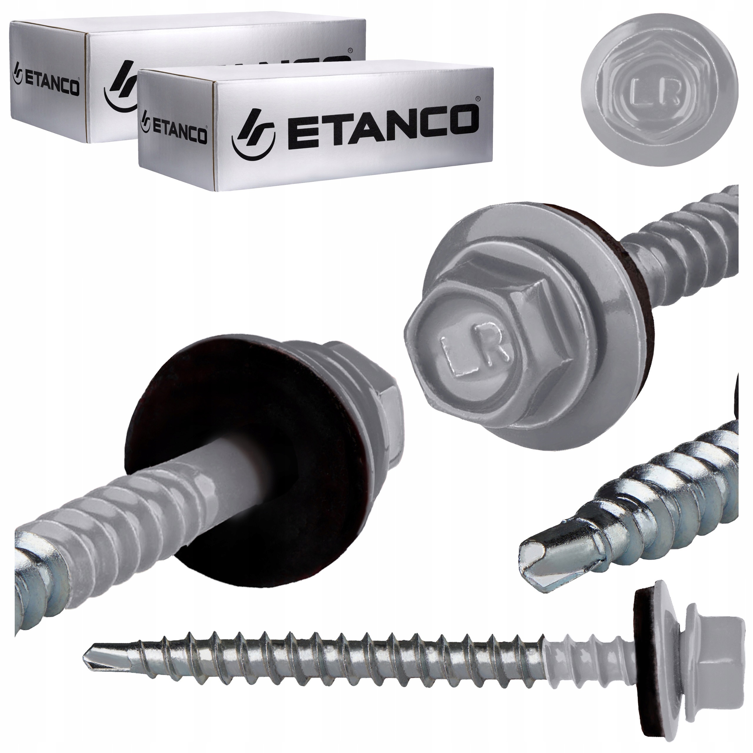 Farmářské vruty 4,8x60 mm Ral 9006 200 ks vrutů Etanco GTF2 Z14