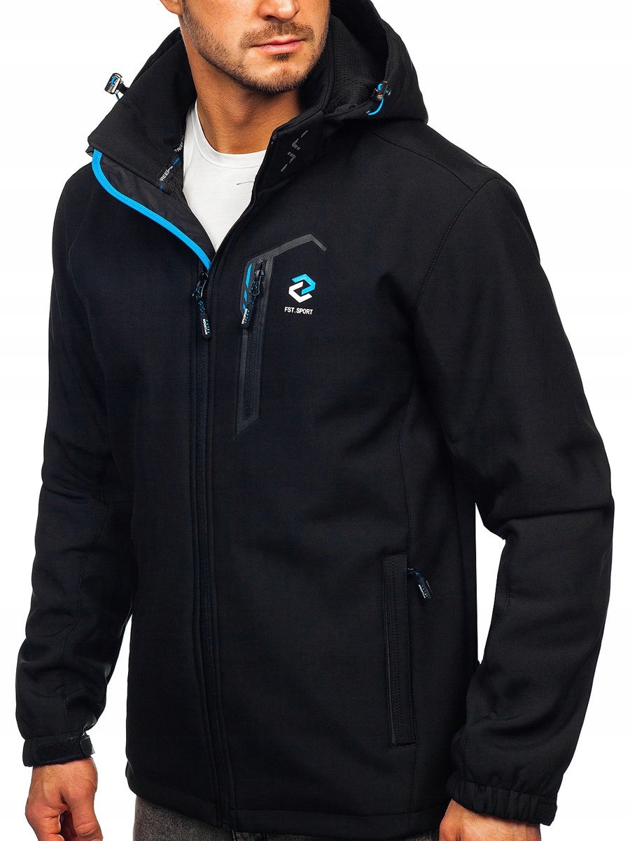 

Kurtka Softshell Czarno-niebieska WX062 Denley_l