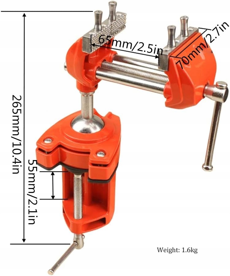 IMADŁO OBROTOWE ŚLUSARSKIE ZXZ 360 STOPNI SOLIDNE STOŁOWE PROFESJONALNE Stan opakowania oryginalne