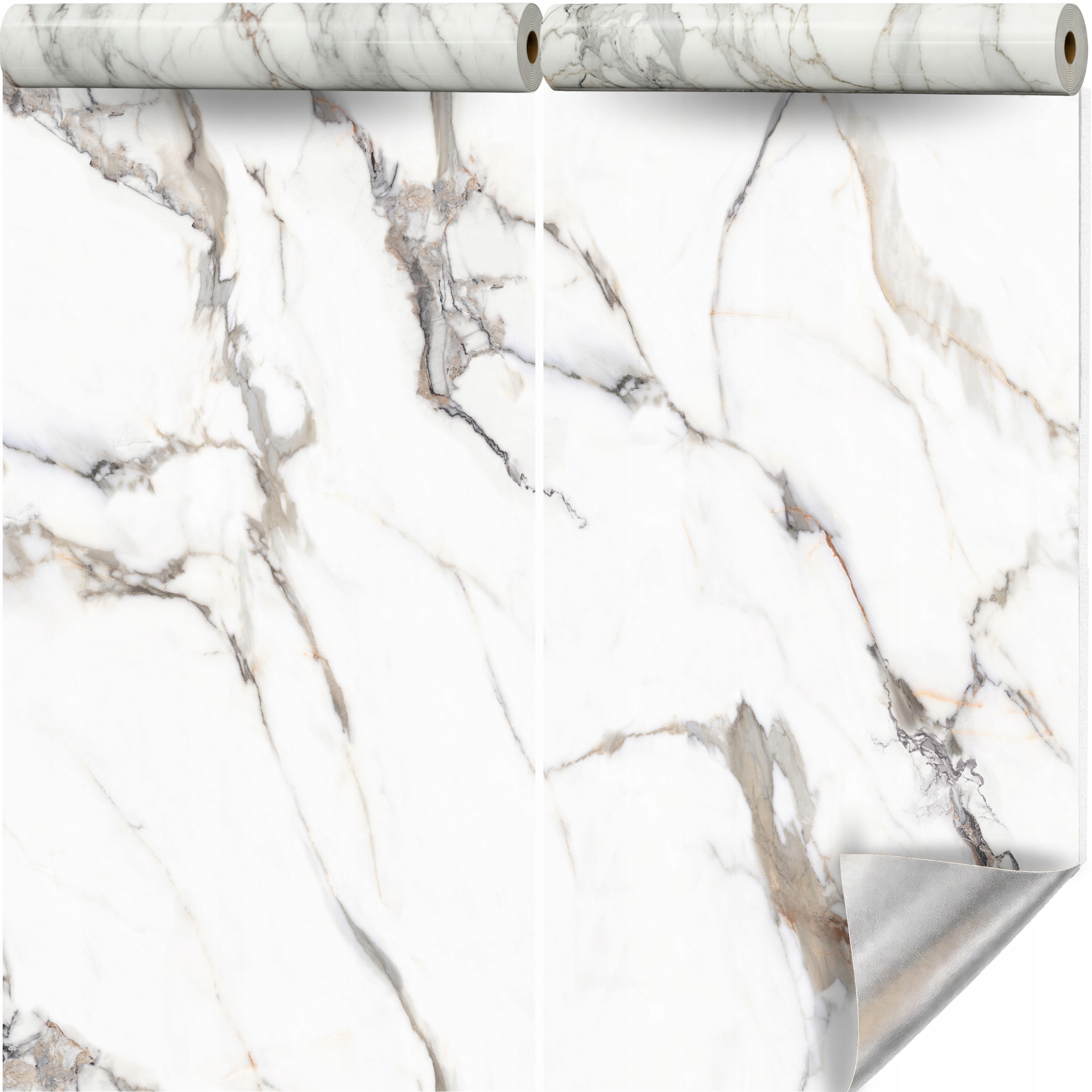 Nástěnný Panel V Roli XXL 280 x 240 cm Samolepicí Pěnový Lesk Mramor