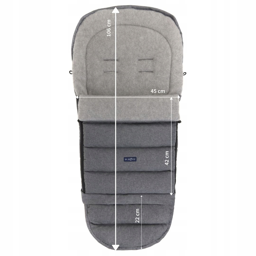 ŚPIWÓR DO WÓZKA IGROW 2.0 SZARA WEŁNA PREMIUM Marka Zaffiro