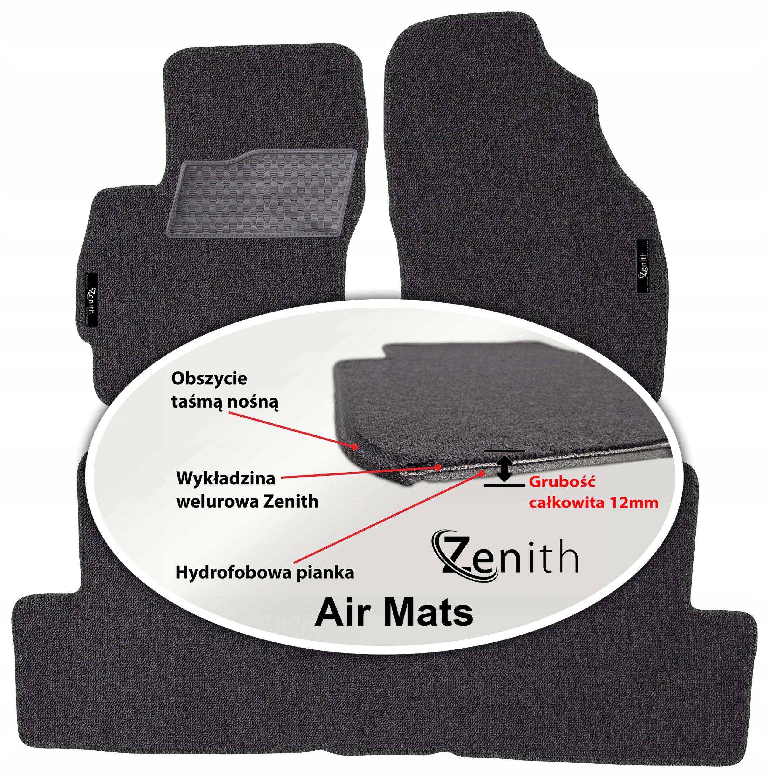 Mazda 5 I 2005-2010 Velúrové koberčeky do auta Zenith Air Mats