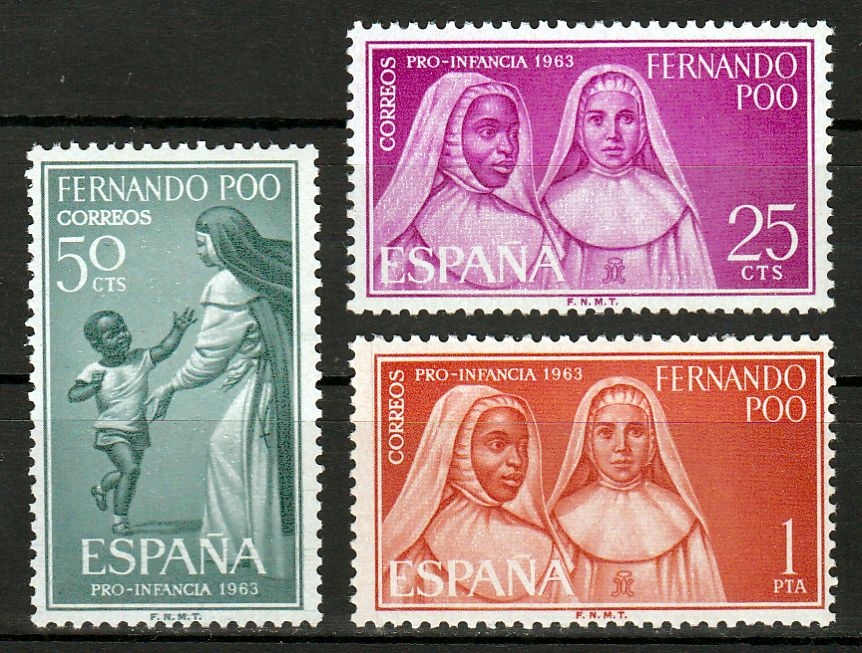 FERNANDO POO - 1963 - Mi 211-213 - PRO INFANCIA xx